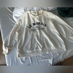 H&M Cream Sweatshirt Casual Comfort